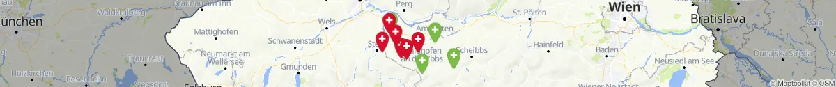 Map view for Pharmacies emergency services nearby Haidershofen (Amstetten, Niederösterreich)